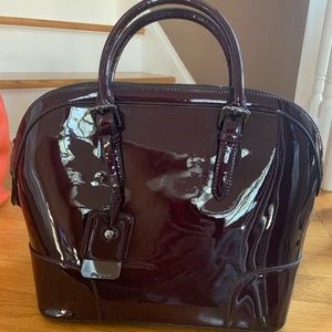 Wine red shiny purse (from italy)